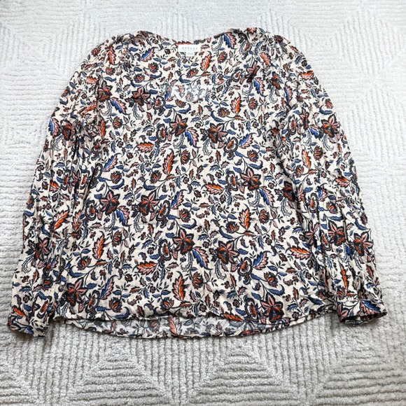 Velvet by Graham & Spencer Tops - Velvet by Graham & Spencer Blouse Womens L Floral V Boho Top Cottagecore Garden